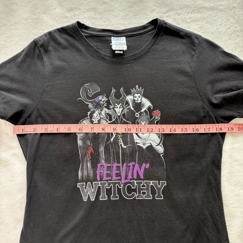 Disney Black Graphic Women's Tee with Witchy Villains Design. Size‎ M - Picture 4 of 9